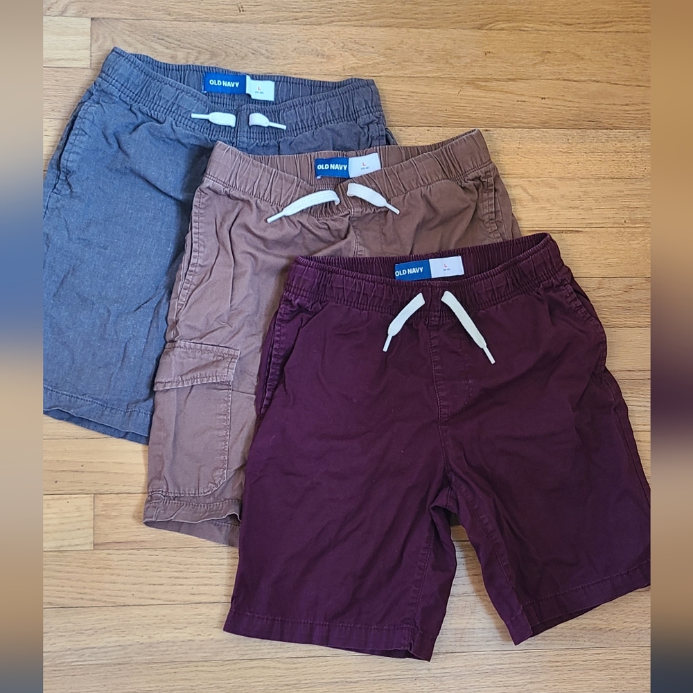 Cargo Jogger Shorts for Boys size 10-12 (total of 3 items shown)
